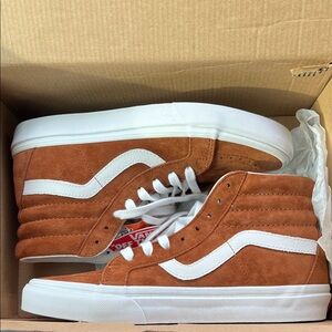 SK8-Hi high top pig suede brown rust Vans